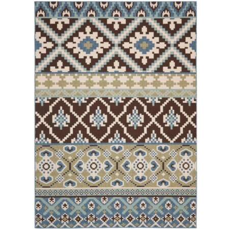 Safavieh 8 x 10 ft. Veranda Rectangle Area Rug Chocolate & Blue VER097-0624-810